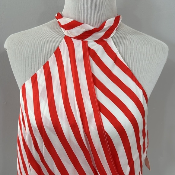 NWT Maeve Anthropologie bubble hem striped halter blouse - Picture 3 of 6